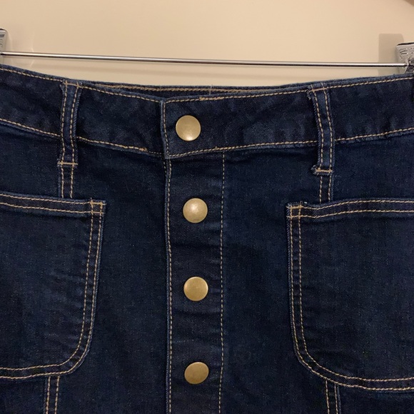 Altar"d State blue jean skirt with buttons size small EU B59 - Picture 2 of 6